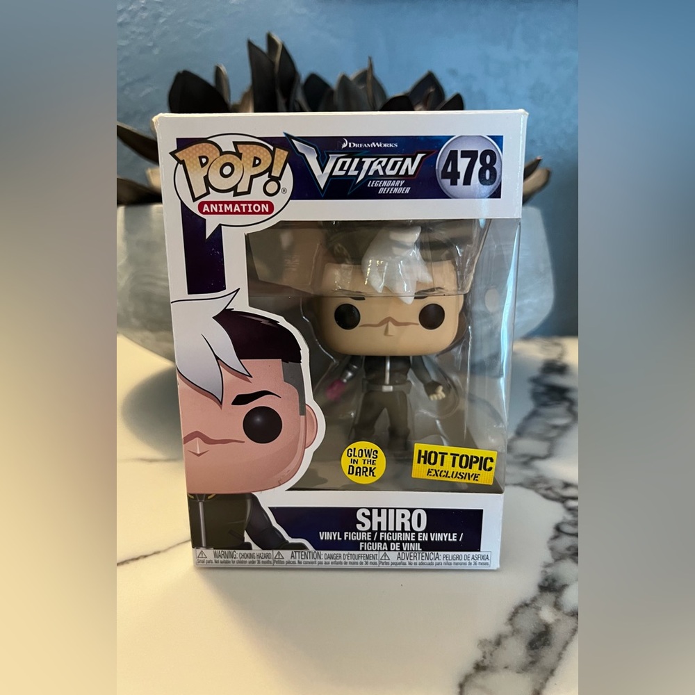 NIB Hot Topic Voltron Shiro Vinyl Figure with Black and White Glows In The Dark
